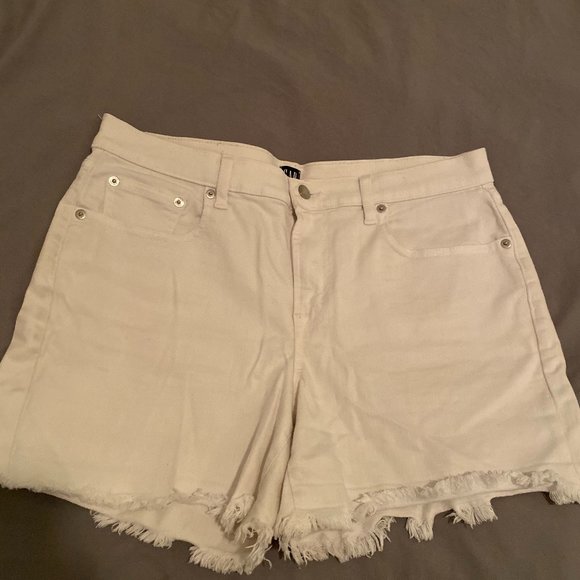 White Gap Cut Off Shorts - Picture 1 of 3